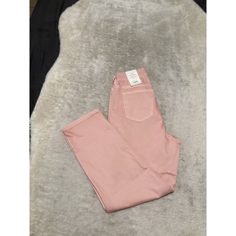 New Free Assembly Womens Pink‎ 90s Straight Denim Jeans Size 2 Short Pants NWT